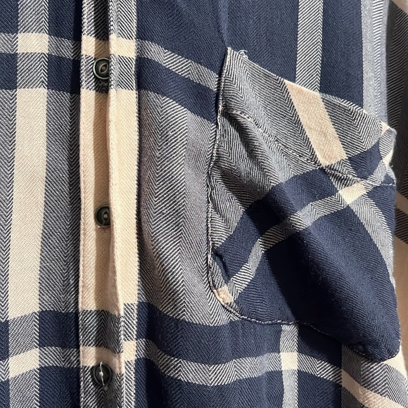 Free People Oversized Pink Flannel - Picture 3 of 5